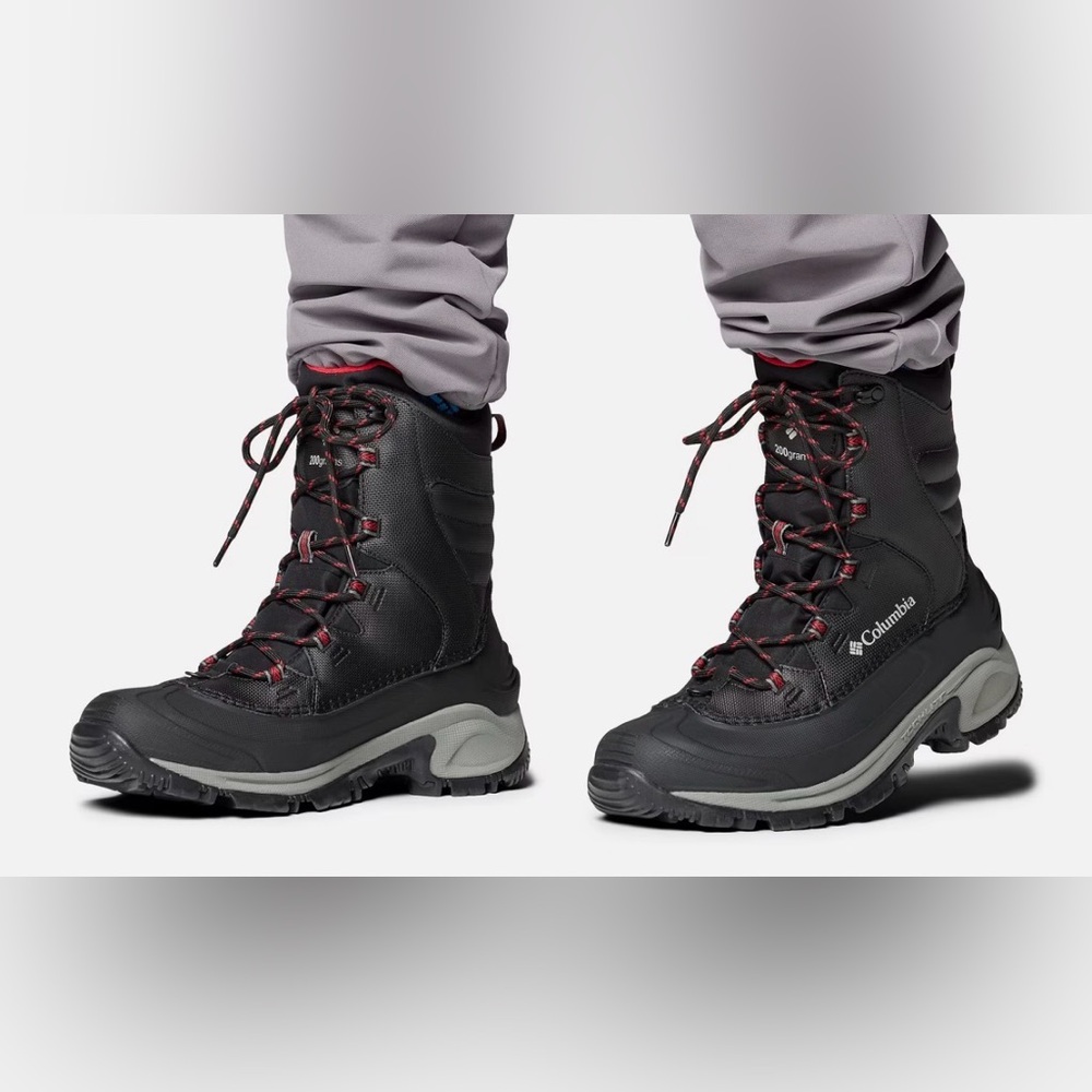 Columbia  Bugaboot III Men's Black and Red Snow Boots